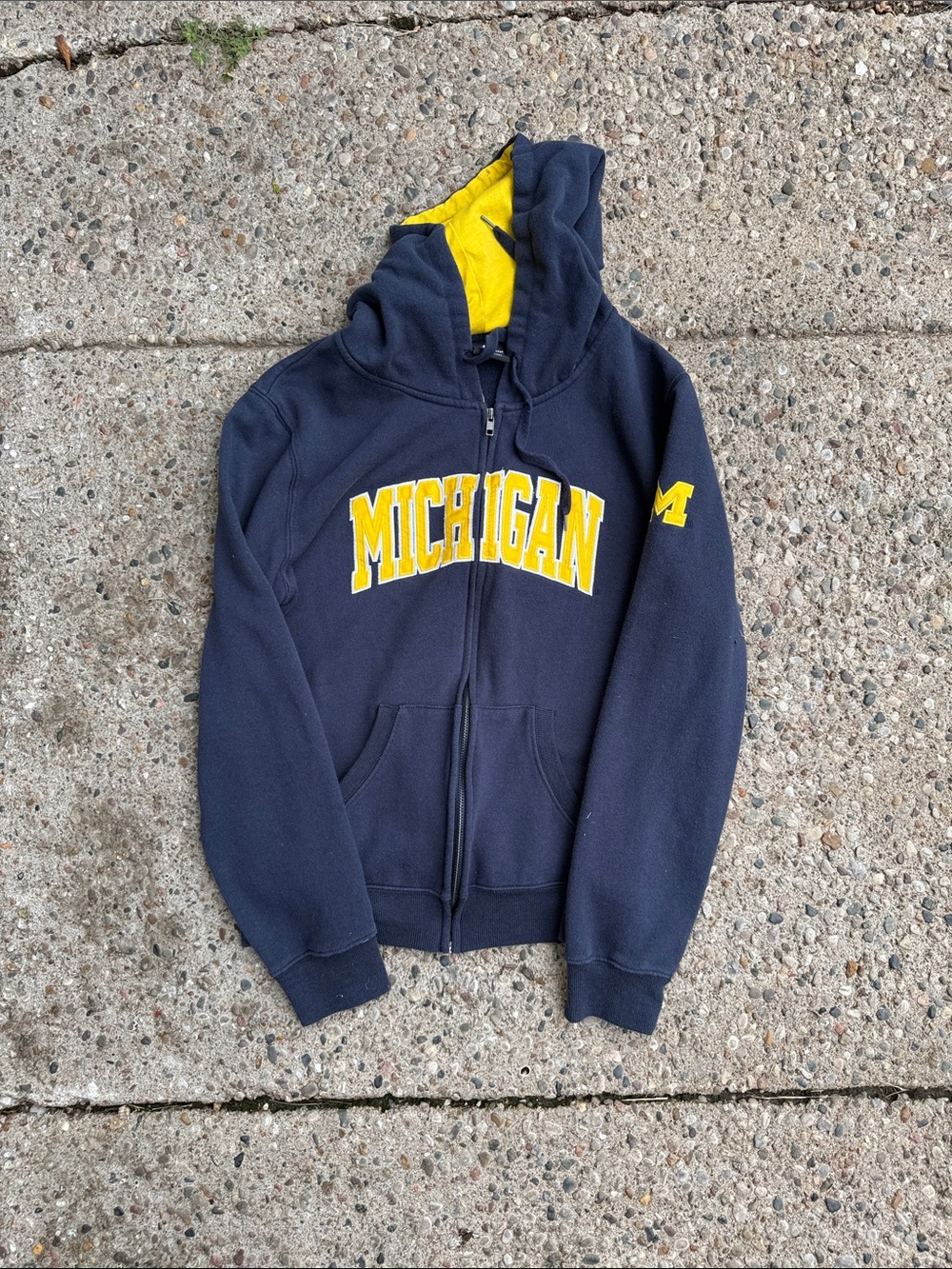 Michigan women's  Navy & Yellow Full-Zip Hoodie